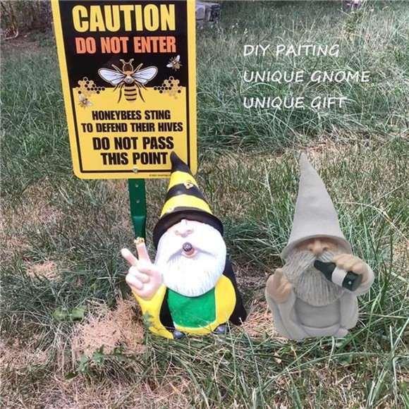 Funny Female Gnome Statue for Outdoor use - Garden Yard Decoration Home - Picture 5 of 5